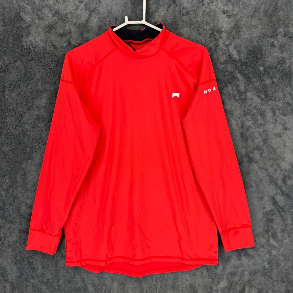 Montec Zulu FW20 Mens Base Layer Sweater Red Mock Neck Long Sleeve Size‎ M